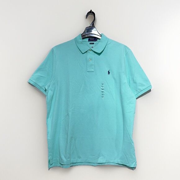 Ralph Lauren Men’s Classic Fit Mesh Polo Shirt XL 185 104A Green NWT Small Pony - Picture 1 of 5
